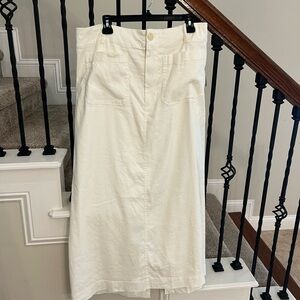 Anthropologie Maeve White Maxi Skirt-XL